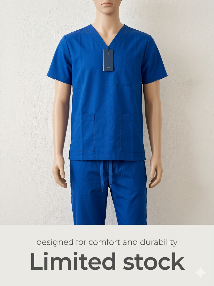 Nursing Scrub Set – Royal Blue (Top & Pants)