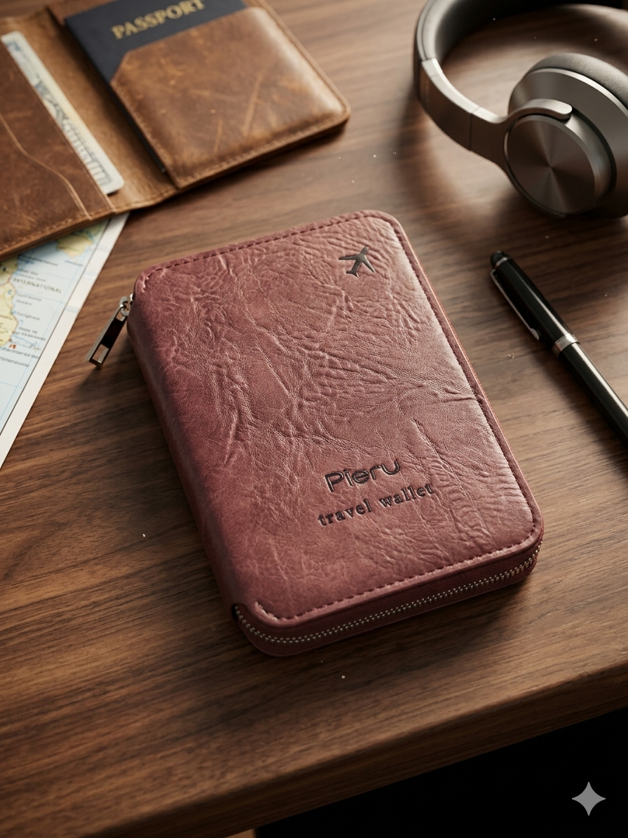 Travel Wallet Organizer – Passport Holder, Document & Card Storage for Stress-Free Travel