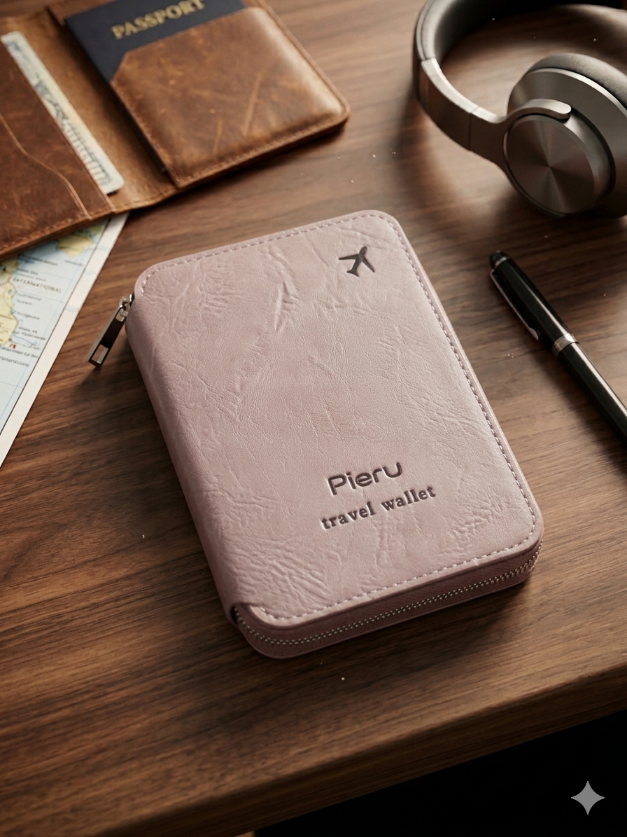 Travel Wallet Organizer – Passport Holder, Document & Card Storage for Stress-Free Travel