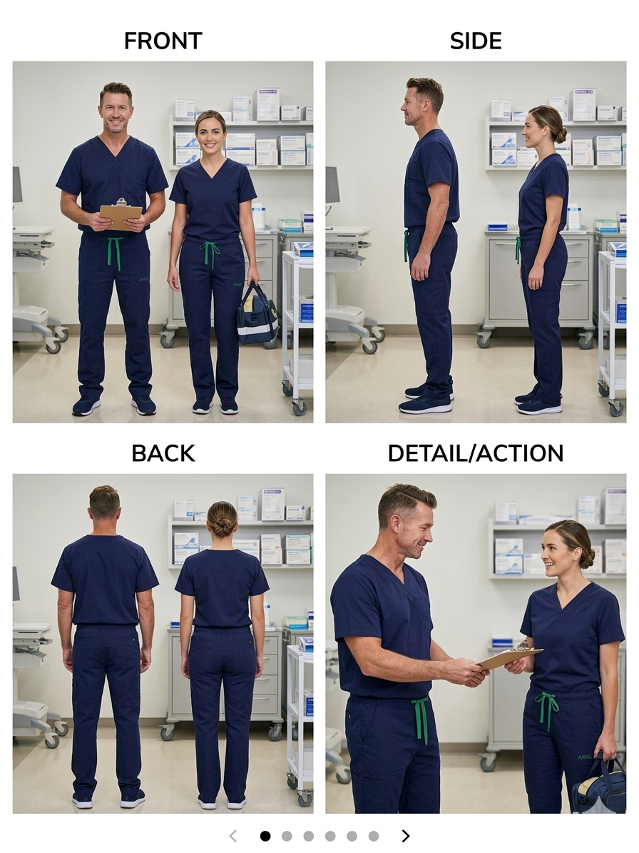 Nursing Scrubs Set - Top & Pants (Unisex)