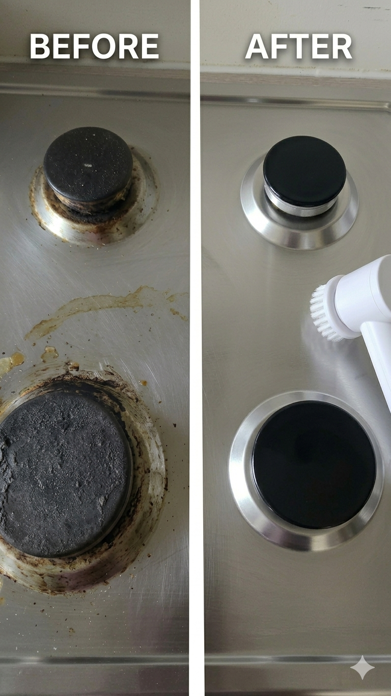 Cordless Power Scrubber – Effortless Deep Clean for Kitchen & Bathroom